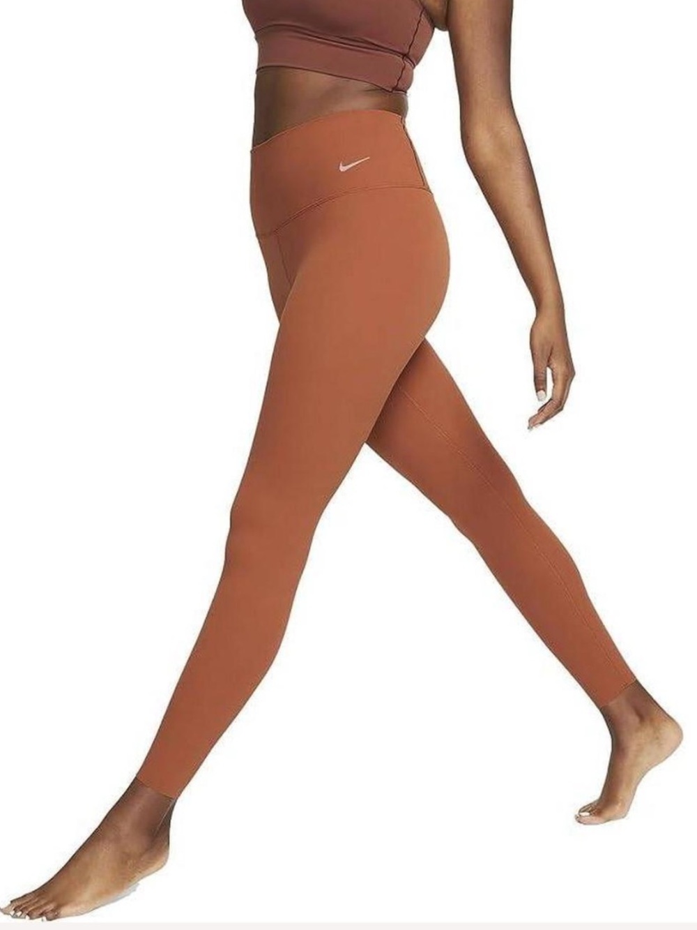 NWT Nike | Women’s Terra Cotta/Rust 7/8 High-Rise Zenvy Athletic Yoga Leggings L